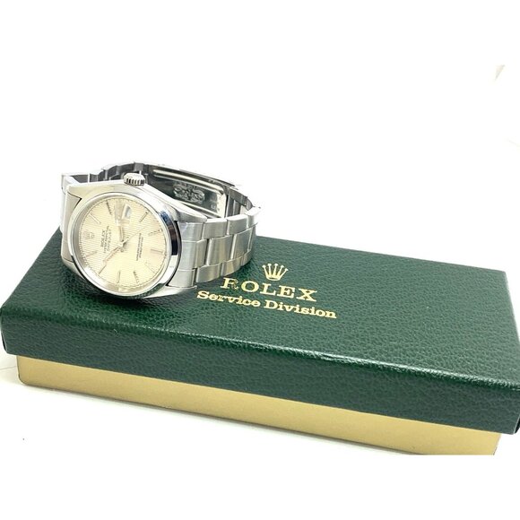 Rolex Datejust Men's Watch 16200 Vintage 1995 Swiss Automatic Tapestry Dial 36mm - Picture 5 of 14